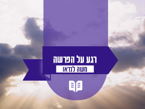 רגע על הפרשה- תשפ``א
